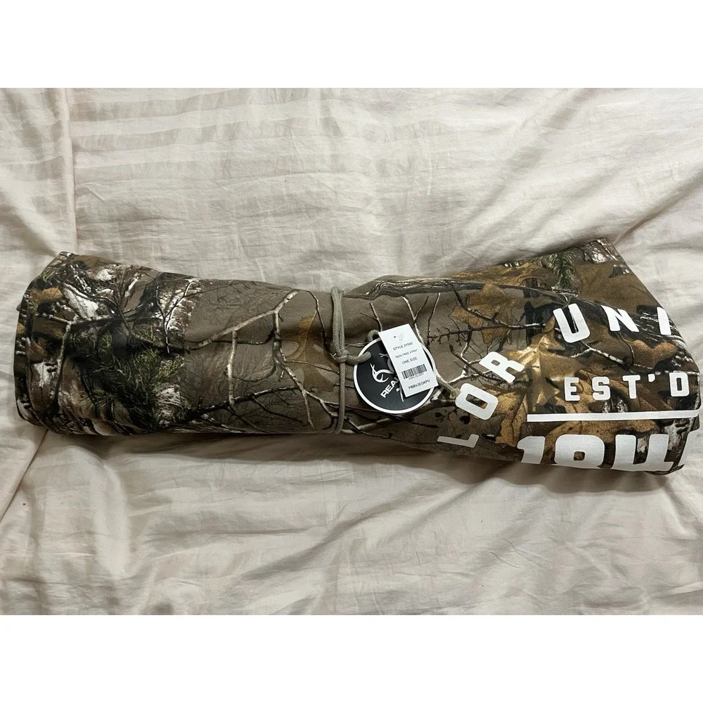 RealTree Edge Camo Print On Baylor University Blanket Cotton 54x83